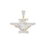 Trust No One Moissanite Pendant - 925 Sterling Silver